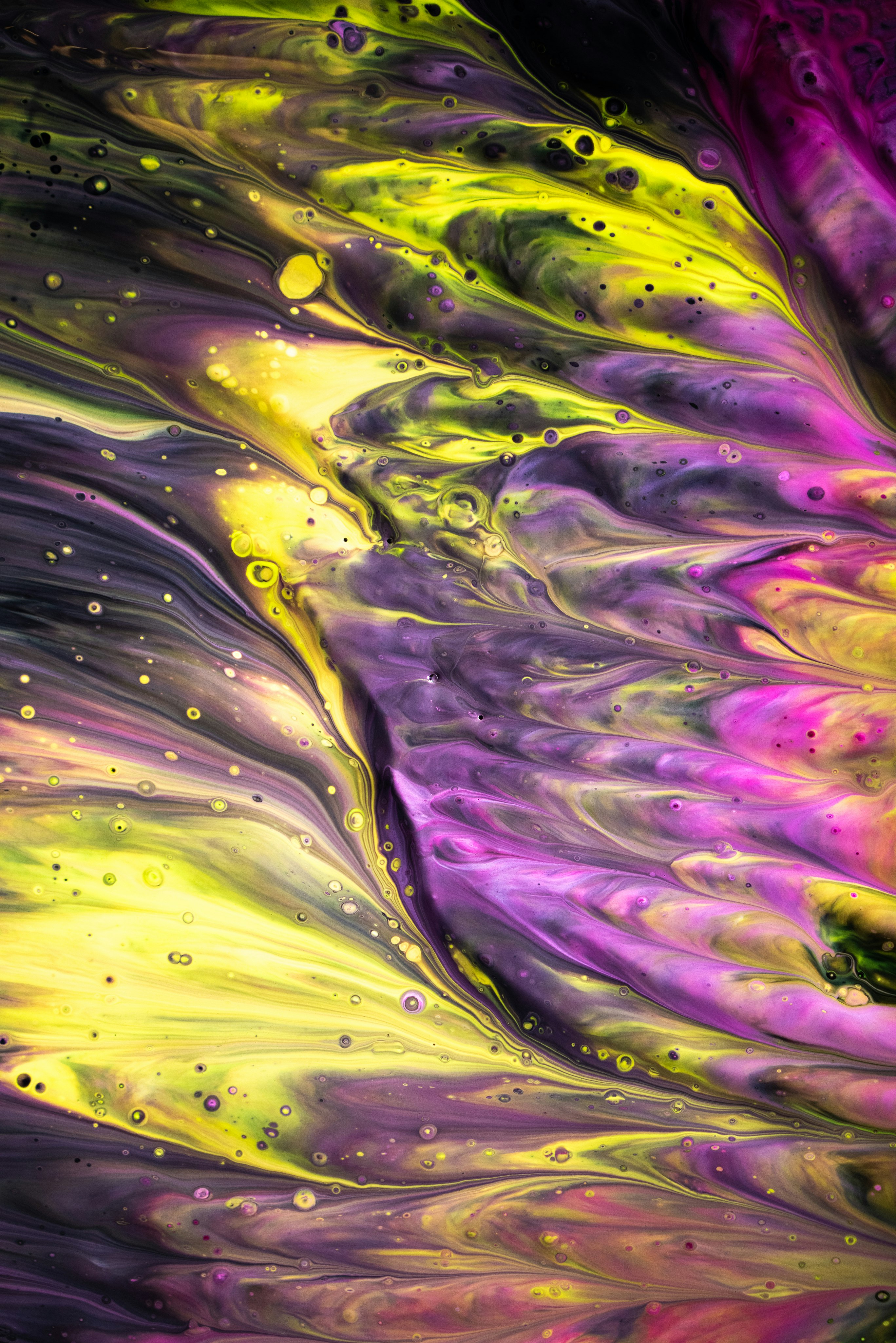 purple and green abstract painting